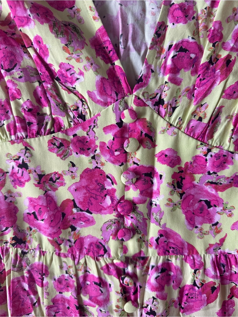 New Zara Floral Maxi Dress Sz M 100% Viscose - Picture 7 of 12